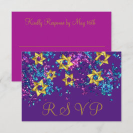 RSVP Colorida Confetti Glittery Dourada Star