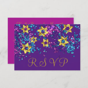 RSVP Colorida Confetti Glittery Dourada Star