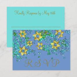 RSVP Colorida Confetti Glittery Dourada Star