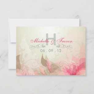 RSVP - Convites de Casamento Abstratos Florais Mod