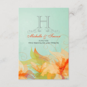 RSVP - Convites de Casamento de Abstrato Floral Na