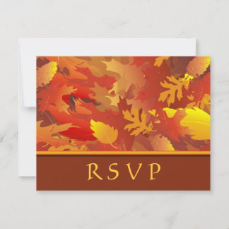 RSVP - Convites de Casamento de Outono