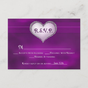 RSVP - CORAÇÕES DE JEWEL PURPLE E FAUX