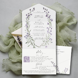 RSVP da Lavanda rustica Detalhes do Casamento Chic