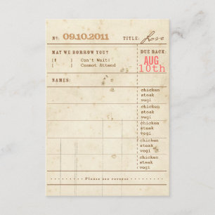 RSVP da placa de biblioteca