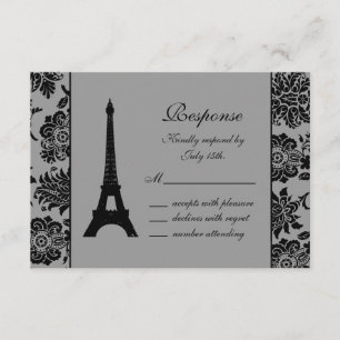 RSVP da Torre Eiffel Damask