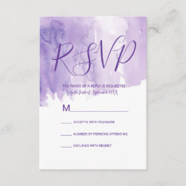 RSVP de Abertura de Cores de Água Roxo Violeta