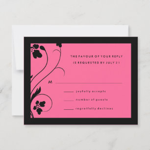 RSVP de Alto Nível Floral 311   Bebê Rosa Quente