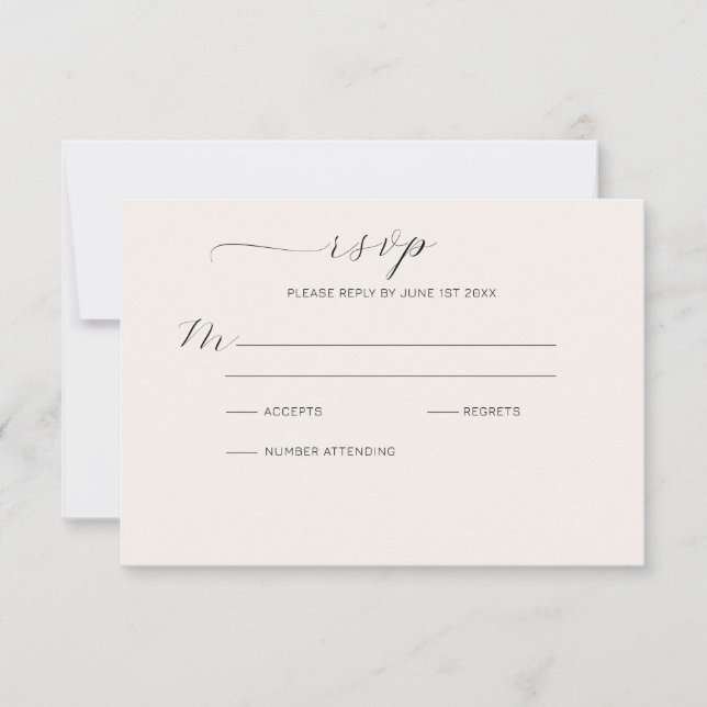 RSVP de Ampersand Floral de Linha Dourada e Tabula (Frente)