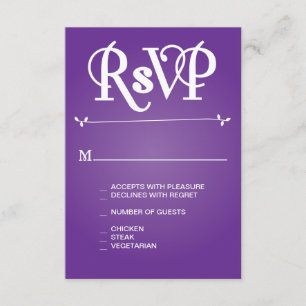 RSVP de Ampersand Floral Roxo