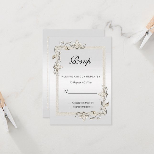 RSVP de Aniversário de Posh 70 Platinum (Frente/Verso In Situ)