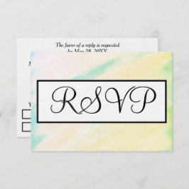 RSVP de Aquarela Verde Tropical