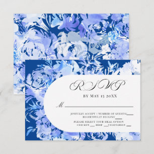 RSVP de Arco da Flor da Cor da Água Azul