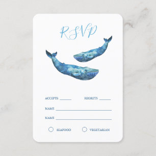 RSVP de Baleia Azul de Cor da Água