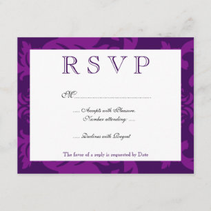 RSVP de berplante simples do Damask
