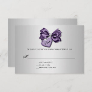 RSVP de Bloqueio de Coração de Diamante de Prata R