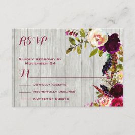 RSVP de Boho Rustic