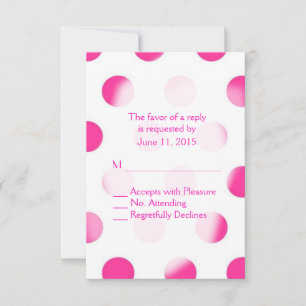 RSVP de Bolinhas Rosa