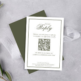 RSVP de Caligrafia Verde Elegante