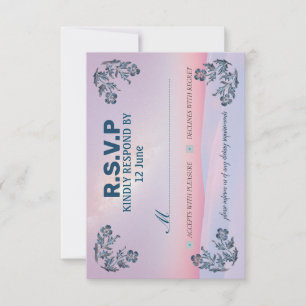 RSVP de cartão de convite nas cores mais bonitas