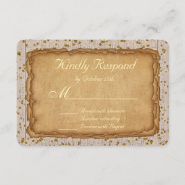 RSVP de Casamento Antiquado de Sparkle Papyrus