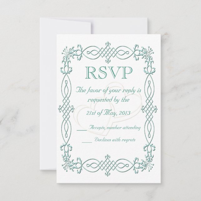 RSVP de Casamento Azul (Frente)