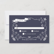 RSVP de Casamento Boho Swirls (Altereable Color)