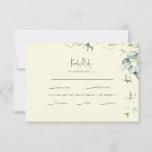 RSVP de Casamento Botânico Amarelo