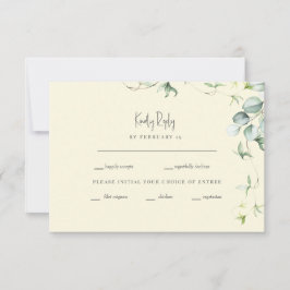 RSVP de Casamento Botânico Amarelo
