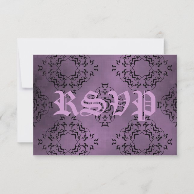 RSVP de Casamento Casual Gótico Sujo e Rúpida (Frente)