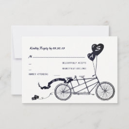 RSVP de Casamento Casual Romântico da Bicicleta Ta