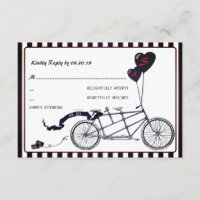 RSVP de Casamento Casual Romântico da Bicicleta Ta