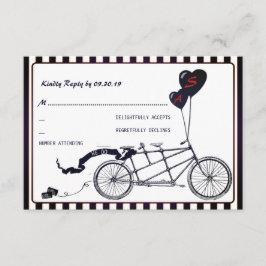 RSVP de Casamento Casual Romântico da Bicicleta Ta