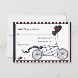 RSVP de Casamento Casual Romântico da Bicicleta Ta