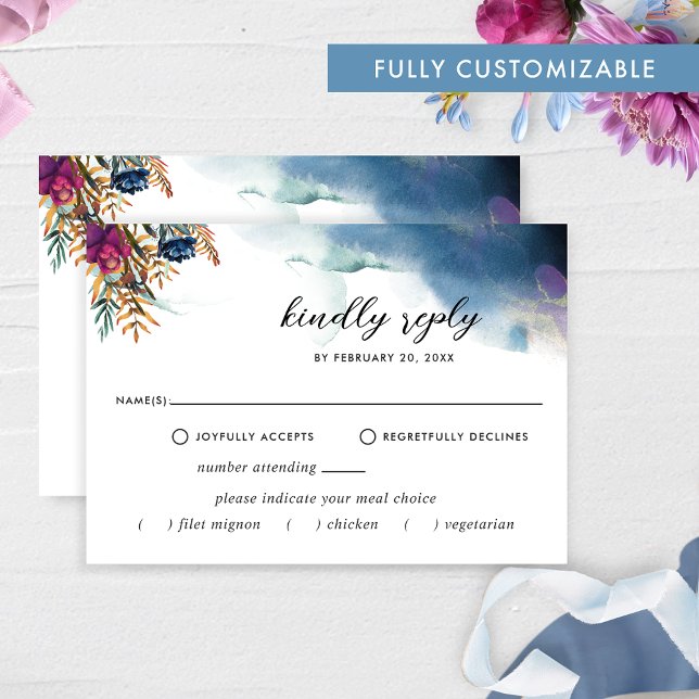 RSVP de Casamento Celestial Totalmente Personalizá (Criador carregado)