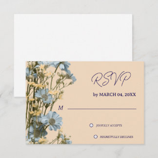 RSVP de casamento clássico elegante floral