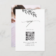 RSVP de Casamento com Código QR e Foto