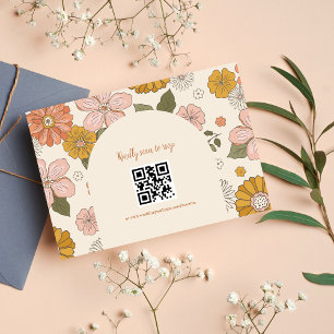 RSVP de Casamento com Tons Suaves e Tema Retro Gro
