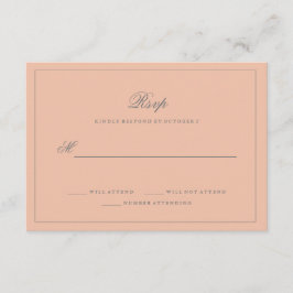 RSVP de Casamento Cor-de-Rosa Blush Elegante Simpl