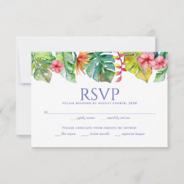 RSVP de Casamento | Cropical Floral Watercolor