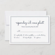 RSVP de Casamento Cursivo de Script Simples Minima