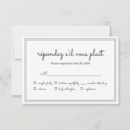 RSVP de Casamento Cursivo de Script Simples Minima