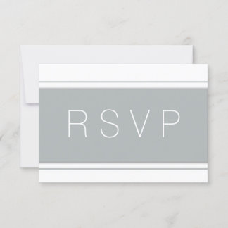 RSVP de Casamento da Cinza Glaciar Clássica Modern