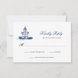 RSVP de casamento da Igreja de Água Azul