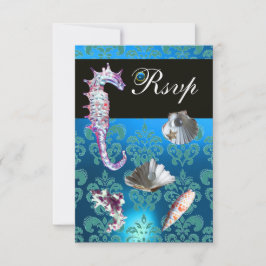 RSVP DE CASAMENTO DA PRAIA DA AQUAMARINA AZUL