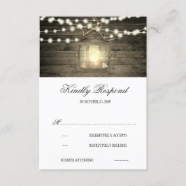 RSVP de Casamento das Lanternas Florais de Madeira