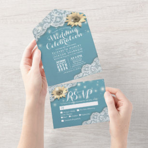 RSVP de Casamento das Luzes de Corda de Luz do Sol
