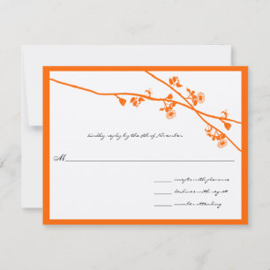 RSVP de Casamento das Ramificações de Flor Selvage