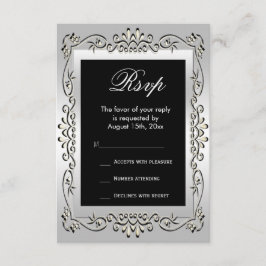 RSVP de Casamento de 60ª na moda Silver