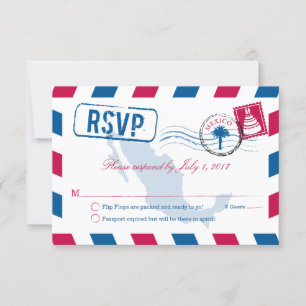 RSVP de Casamento de Airmail no México